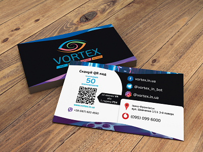 card vortex vr branding commerce design polygraphy virtualreality visit card vr