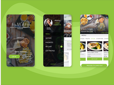 TOMATO UI adobexd concept design food app food app ui uidesign uiux ux design uxdesign