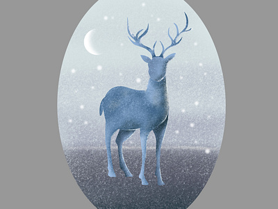 Winter has come christmas design graphic graphic design illustration procreate procreateapp reindeer