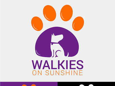 Walkies on Sunshine branding branding design design graphic illustration logo logodesign logotype typography vector