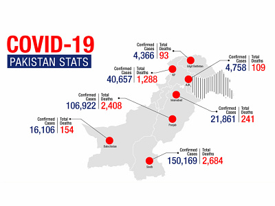 Covid-19 Pakistan stats infographics