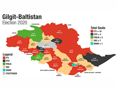 Infographic map for Gilgit Baltistan Election 2020