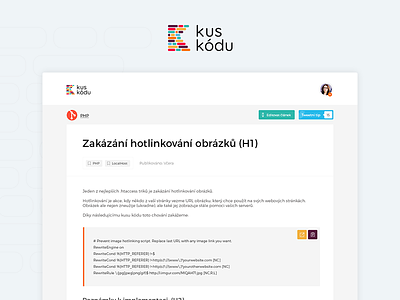 Kuskodu - Detail code design detail flat ui web design webdesign website