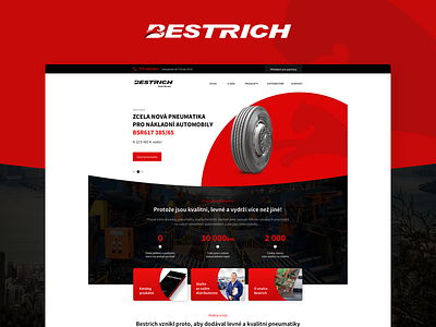 Bestrich Company black creative design homepage presentation red tires web web design website wheels