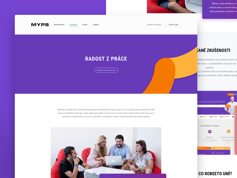 Myps - Project Detail agency design development gradient portfolio redesign web webdesign reference