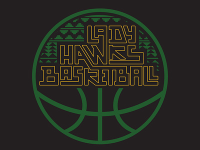 Lady Hawks Basketball Logo