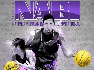 NABI Poster adobe illustrator draw basketball design designs illustration nabi native native american sports sports design typography
