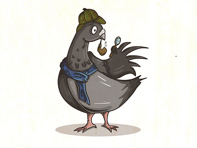 The Pigeon Detective - Personal Project animal art clean illustration illustrator personal portfolio vector