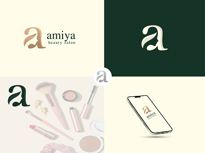 Amiya Beauty Salon beauty beauty salon brand logo branding design graphic design icon logo logo maker trendy logo color 2022 vector