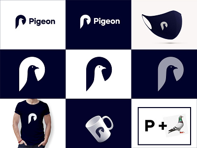 Pigeon Logo bird logo brand brand logo branding design graphic design icon letter p logo mark modern logo pigeon logo symbol trendy logo 2022 vector