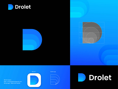 Modern Letter D logo brand brand identity branding d identity letter d logo logo design logo designer logo mark logodesign logos logotype mark minimalist logo modern d letter modern logo symbol typography visual identity