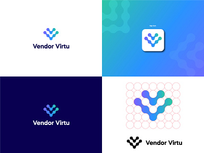 Vendor Virtu Logo a b c d e f g h i j k l m n o p b c f h i j k m p q r u v w y z brand identity branding business logo creative logo icon identity letter mark monogram letter vv logo logo logo design logo inspirations logodesign logos logotype modern logo professional logo typography vector