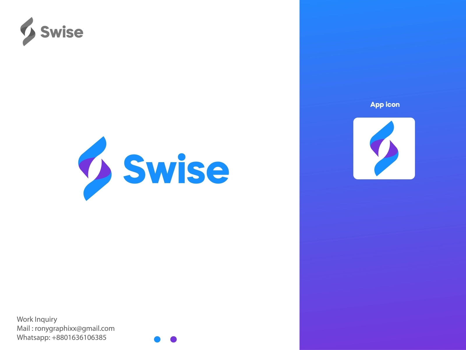 Swise Logo Design Concept by Rony Ahmed | Logo Designer on Dribbble
