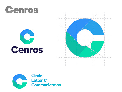 C logo, logo design, branding, Cenros logo
