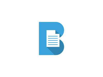 letter B, Document logo design concept