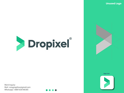 D logo, logo design, branding, Dropixel logo