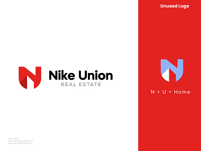 U+N logo, logo design, branding, Nike Union logo brand branding design elegant graphic design illustration letter n letter u logo logo design logodesign logotype mark minimalism minimalistic modern real estate sign