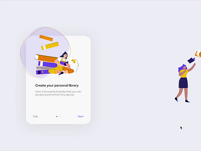 Onboarding animation app design flat illustration illustrator minimal ui ux vector