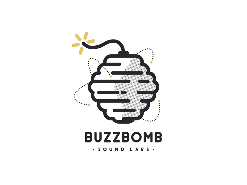 Buzzbomb buzzbomb logo beehive bees bomb recording studio california punk rock mark single weight