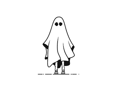 Sheet Ghost ghost haunted illustration logo mark sheet ghost