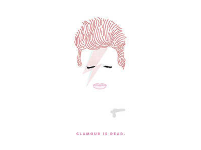 RIP David Bowie aladdin sane david bowie glamour illustration