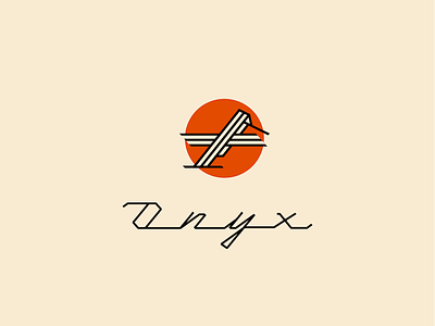 Onyx hummingbird identity lettering logo minimalist monoweight onyx retro sun vintage