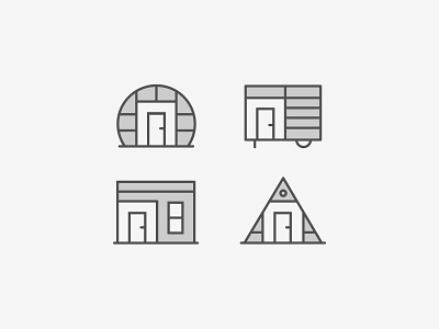 Simple Icons Exploration design graphic design icon illustration illustrator minimal simple design tiny house ui vector web