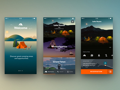 Camping App Part2 by Murat Gursoy on Dribbble