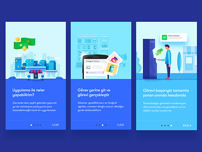 Onboarding Screens android app design material onboarding shopping sign tour walkthrout
