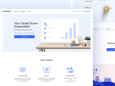Landing Page For Scorebeyond (w.i.p) course education landing page scorebeyond tutor ui ux