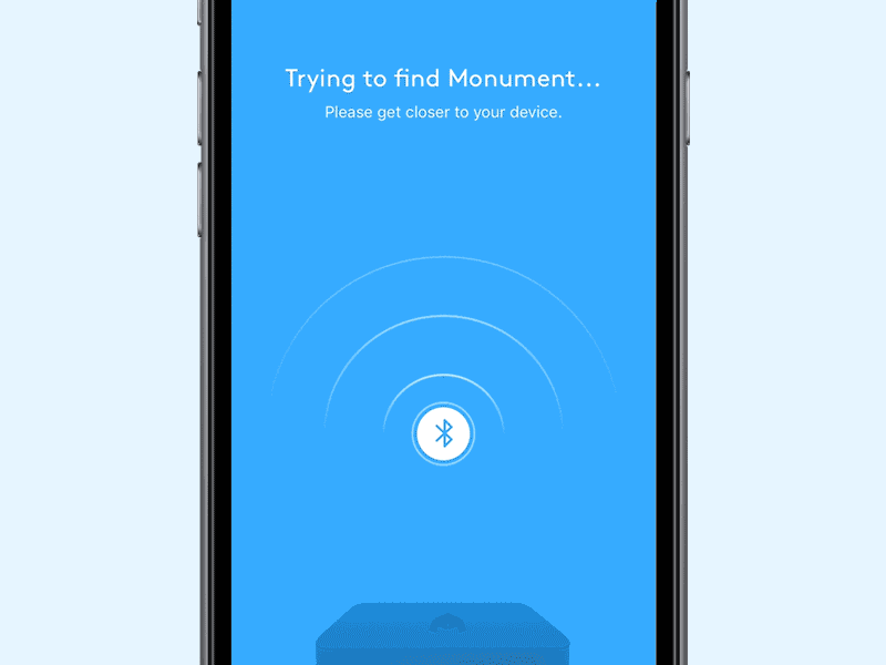 Device Pairing app bluetooth monument pairing scanning setup