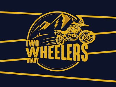 Two Wheeler's Diary Sticker Logo Design design illustration logo logo design sticker art