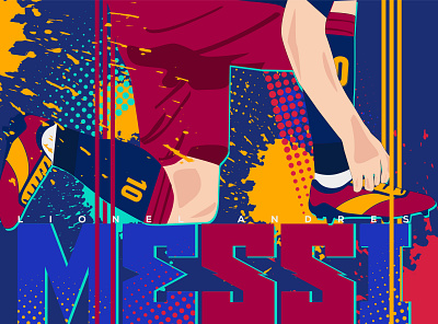 Lionel Messi wallpaper illustration barcelona cartoon fcbarcelona illustration lionel messi lionel messi edit poster art vector
