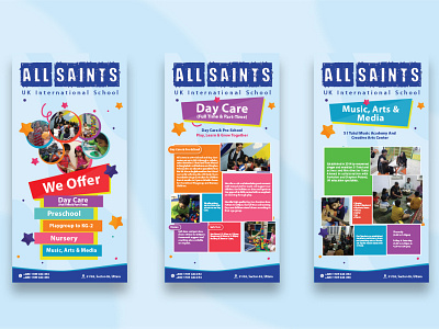 All Saints UK Int. School Banner design banner ad design school banner uk