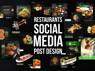 Creative Social Media Post Design (Restaurants) creative design design food design post design post design facebook restaurants social media post