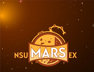 NSU MARS Ex Society design flat icon illustration logo mars mars ex mars ex mars ex society mars ex society minimal vector