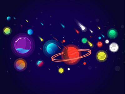 Galaxy Vector illustration cartoon design galaxy illustration illustration vector
