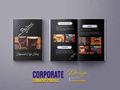 Coffee Shop brochure design Template sale