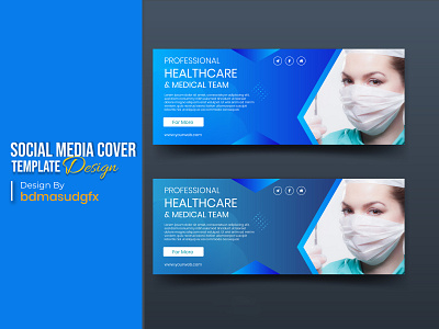 social media web banner and Facebook cover photo design world health day