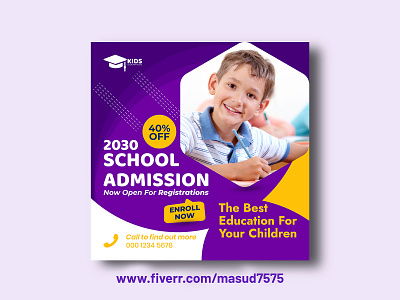 School admission social media post or banner