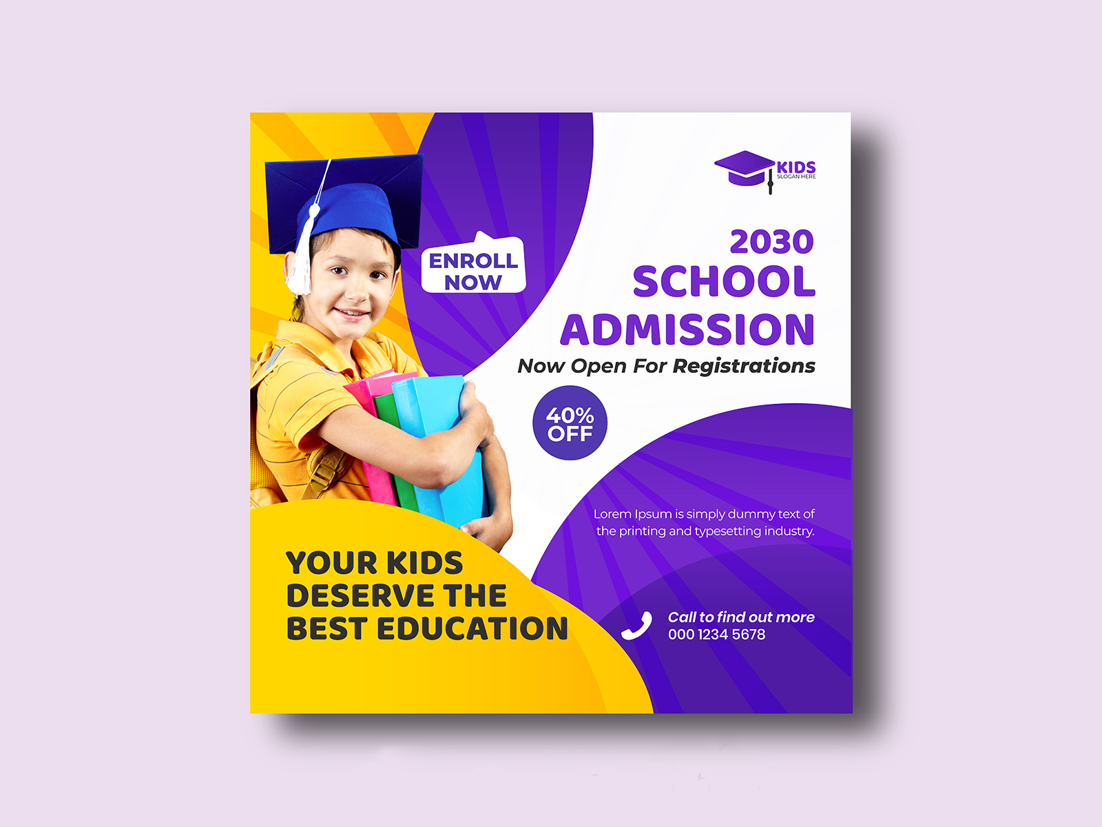 School admission social media post or banner by MASUD RANA on Dribbble