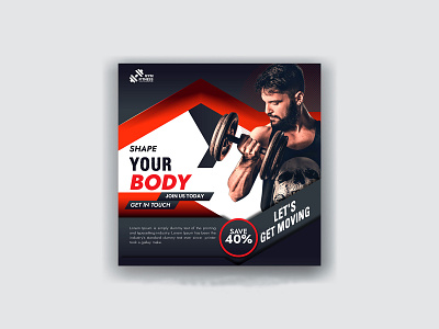 Gym Shopify Web Banner And Instagram Stories Design advertising agency banner business corporate ads facebook gym banner gym banner designer gym poster instagram post marketing poster designer social media banner social media post template