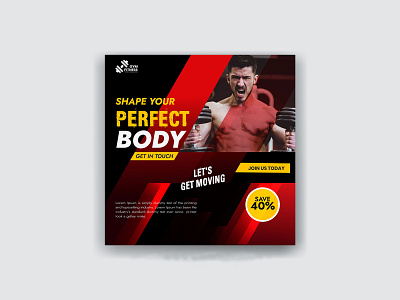 Gym Shopify Web Banner And Instagram Stories Design promotion