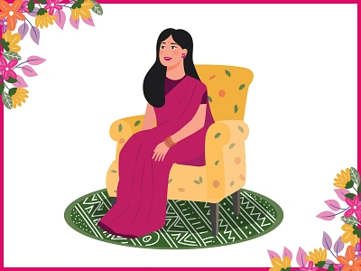 women's day artwork characterdesign design digital illustration flat girl girlcharacter graphic design illustration illustrator landingpage saree ui ux ux design vector vector illustration vectorart womenpower womensday