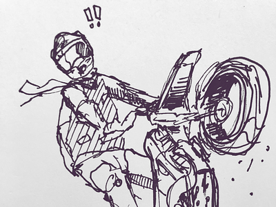Moto X - Illustration illustration inktober motorcross redbull sketch