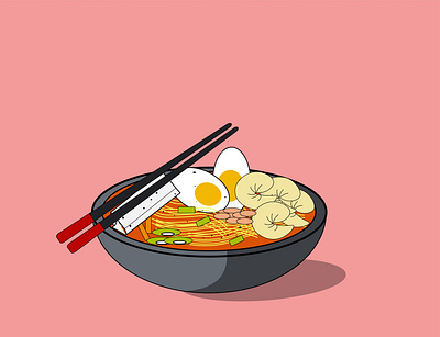 Instant Ramen chicken design food art food illustration illustator illustration illustration art instant ramen noodles quarentine ramen shrimp