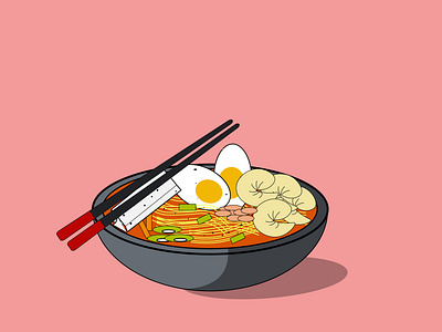 Instant Ramen chicken design food art food illustration illustator illustration illustration art instant ramen noodles quarentine ramen shrimp