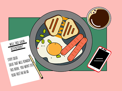 Breakfast table adobe illustrator adobe illustrator cc breakfast breakfast illustration coffee coffee illustration design eggs food illustration grilled cheese illustration illustration art illustrator sausage vector