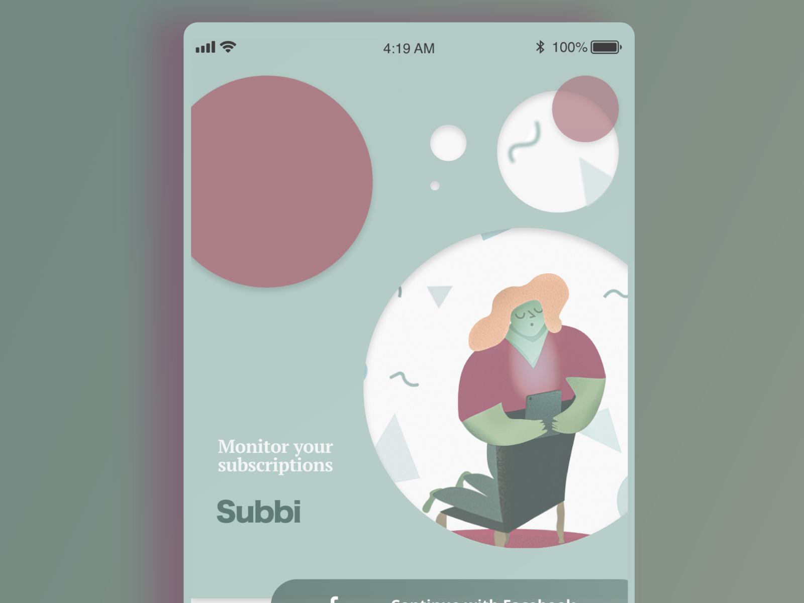 Subbi Log In UX Detail by David Hughes on Dribbble