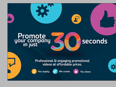 30SP Direct mail animation bespoke branding colours gradient icons iconset logo production quintin vector video